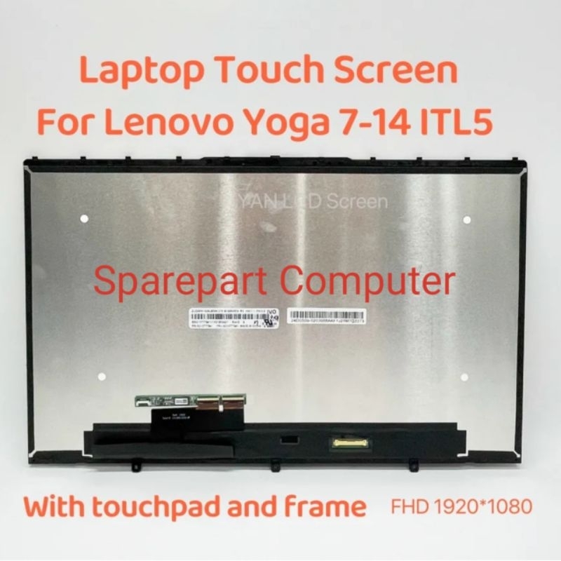 RTDPART LCD Del Computer Portatile Cerniera Della Copertura Per Lenovo Ideapad Yoga Sottile 7-14IIL05 Sottile 7-14ITL05 Sottile 7-14IIL05 5CB1B34788 5CB0X55852 82A1 Nuovo