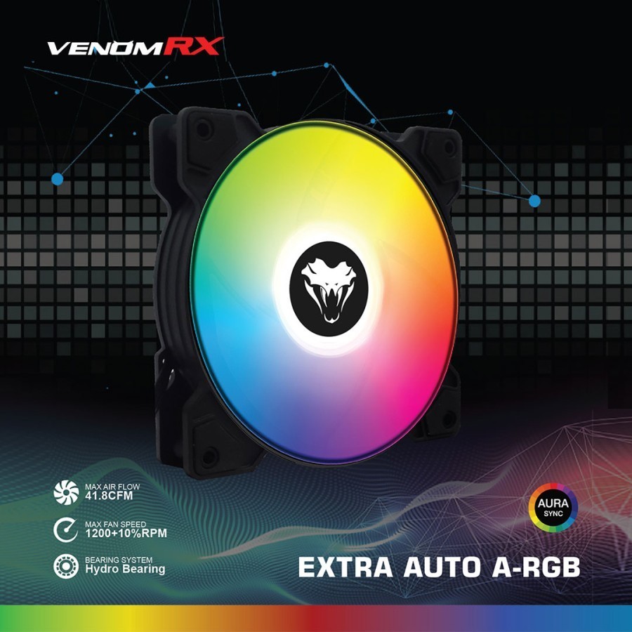 Jual VenomRX Rhombus Auto A-RGB Single Fan | Shopee Indonesia