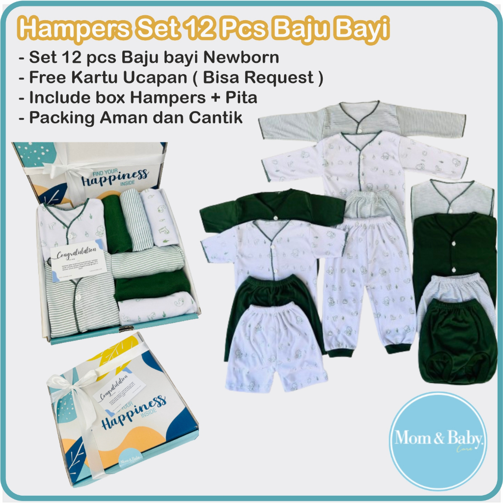 Jual [ FREE PAPER BAG ] Hampers Bayi Set 18 Pcs Baju Bayi Kado Lahiran ...