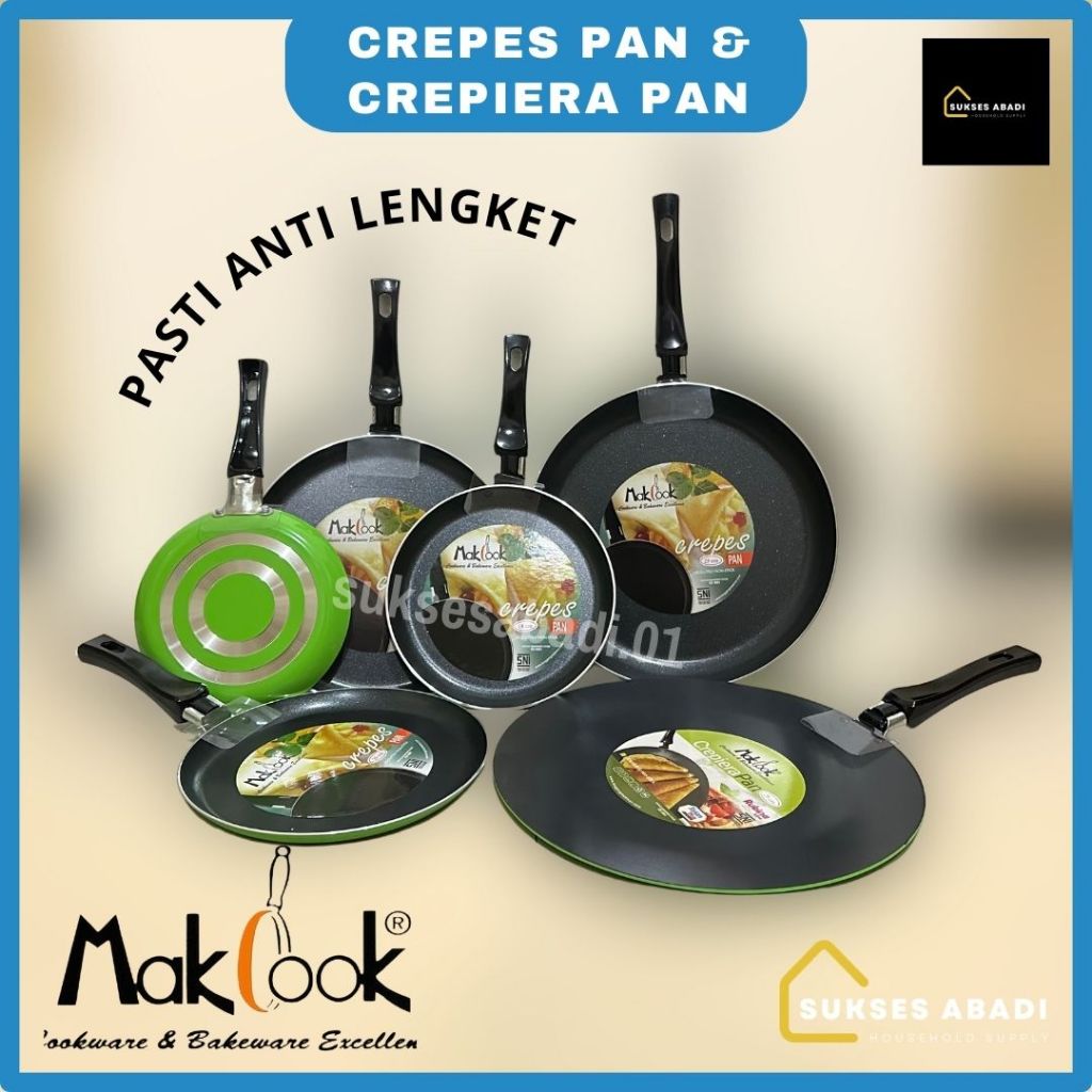 Jual Crepes Pan Cm Makcook Anti Lengket Wajan Teflon Lumpia Rison Datar