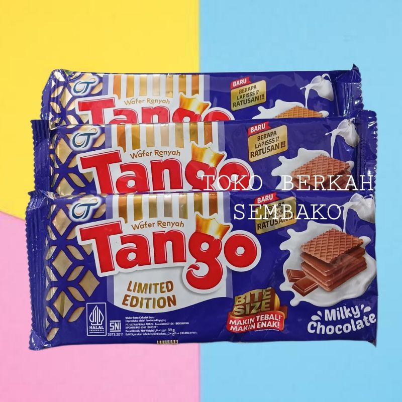 Jual Tango Wafer Bite Size Milky Chocolate 39gr Isi 10pcs 1 Pack