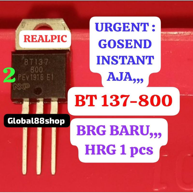 Jual BT137-800E BT 137-800E TR TRANSISTOR MOSFET FET TRIAC 8A 800V ...