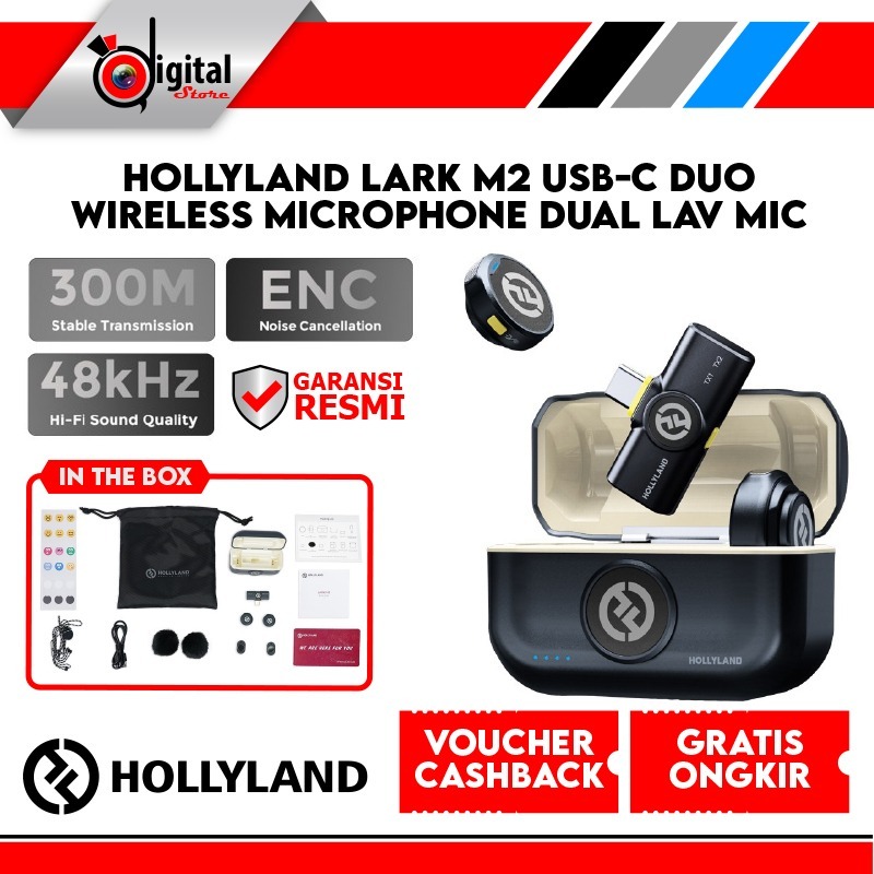 Jual Hollyland Lark M2 Combo Wireless Microphone Harga Terbaik