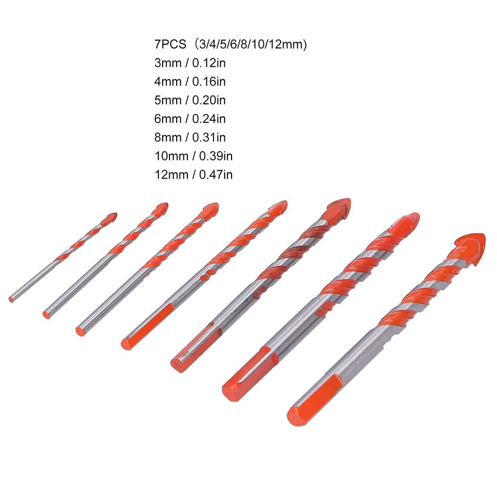 Jual Mata Bor Drill Set 7 Pcs Multi Purpose Bor Besi Beton Kayu ...