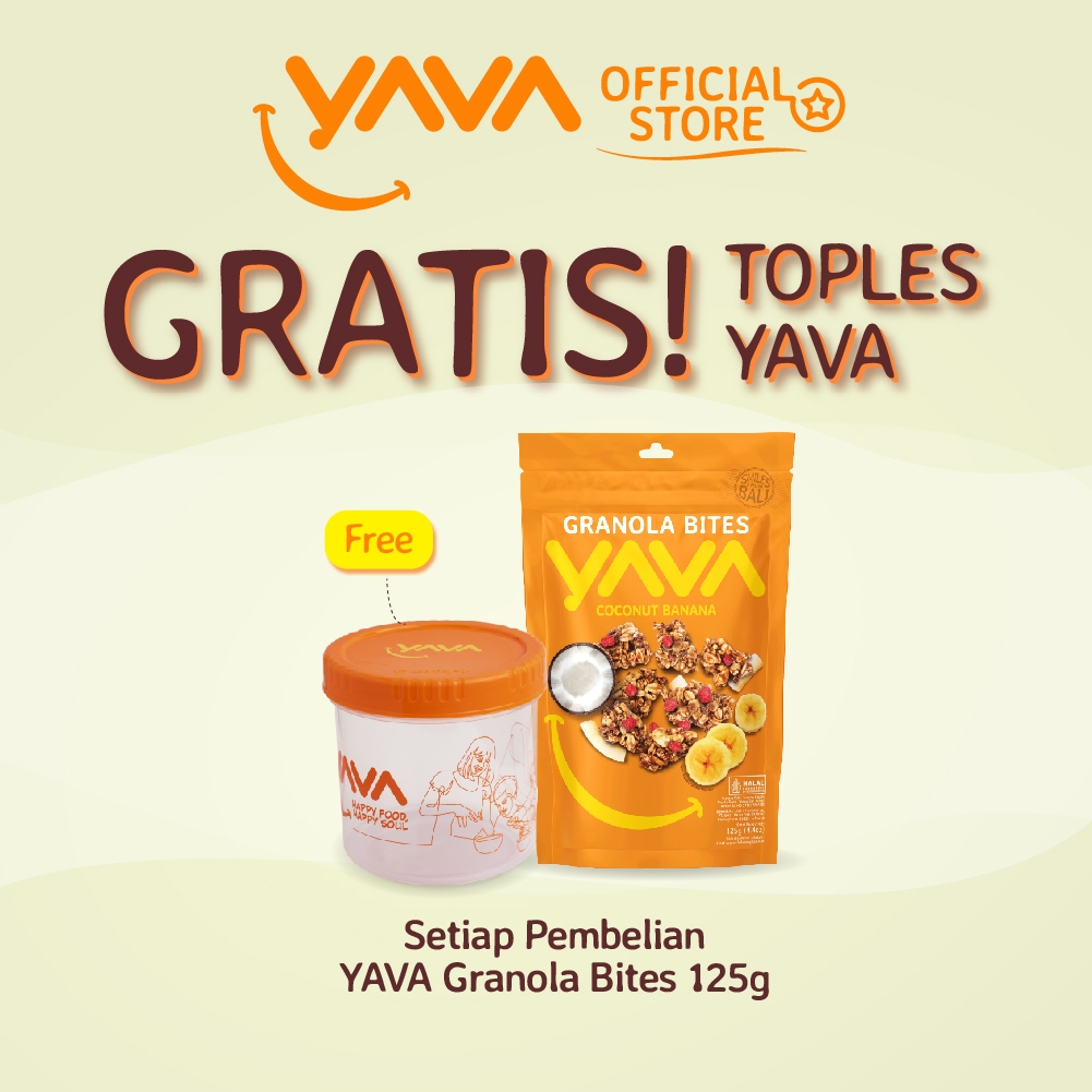 Jual YAVA Granola Bites Coconut Banana 125g Shopee Indonesia