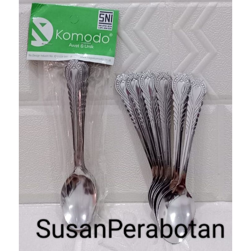 Jual 12 Pcs6 Modelsendok Teh Komodogarpu Kuesendok Teh Ukirsendok