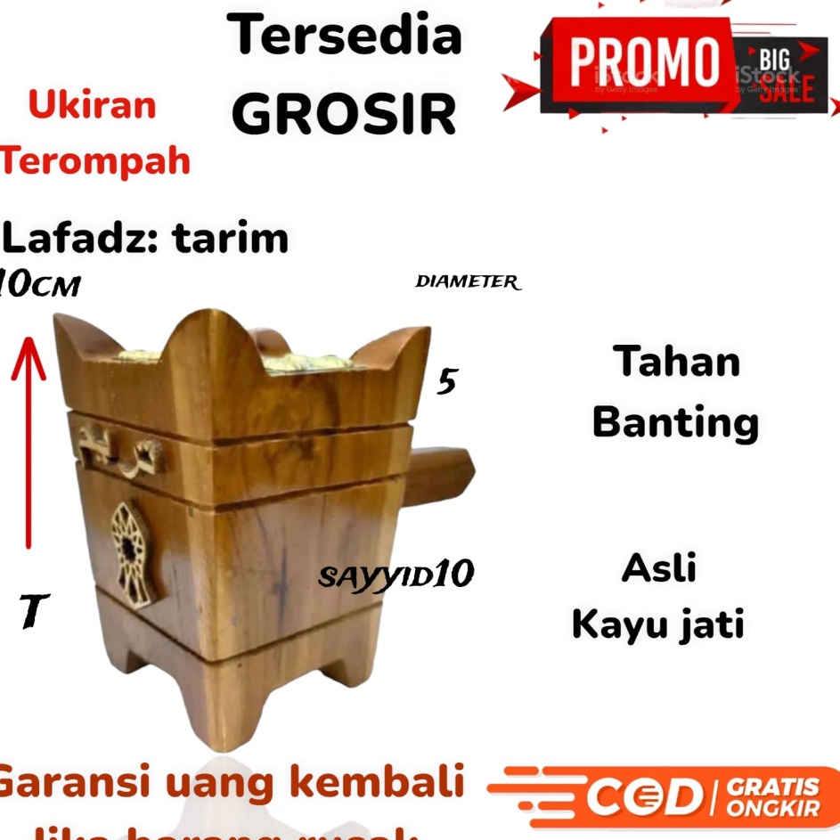 Jual Cuma satu hario5O9a MABKHARA KAYU JATI TARIM TEROMPAH Ukuran Mini ...