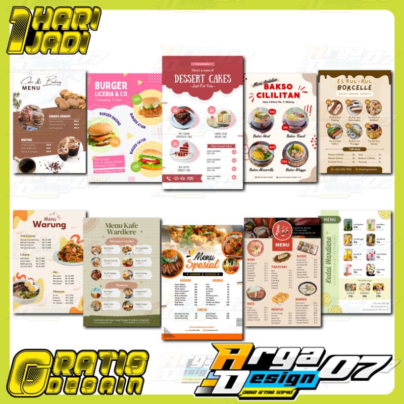 Jual CETAK DAFTAR MENU | Shopee Indonesia