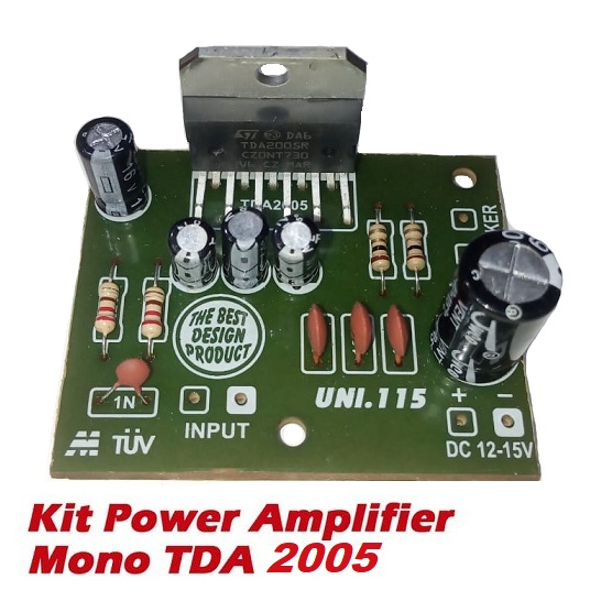 Jual KIT PA Mini 20 WATT RMS Bridge Power Amplifier IC TDA 2005 (Mono