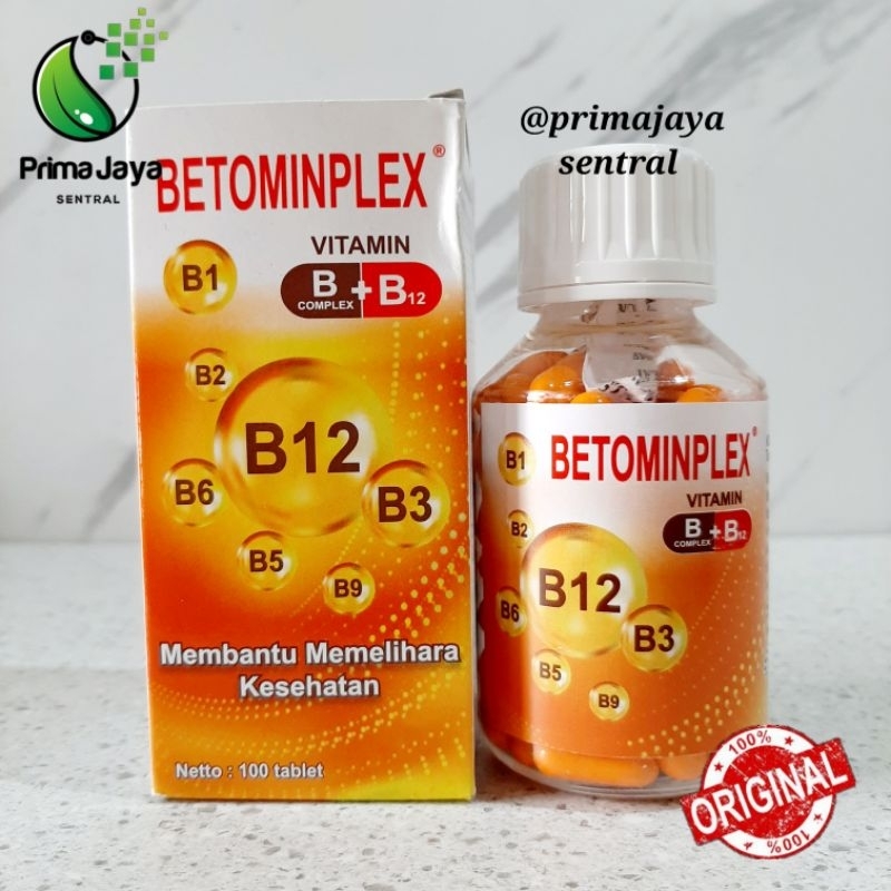 Jual BETOMINPLEX VITAMIN B COMPLEX + B12 ISI 100 TABLET | Shopee Indonesia