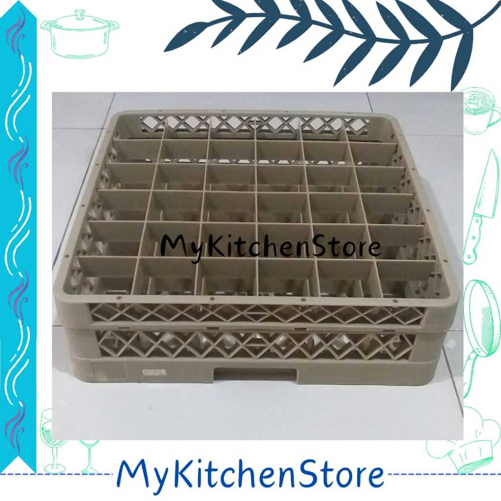 Jual 36 Compartment Glass Rack 1 Set (Dropped Ekstender + Open Rack ...