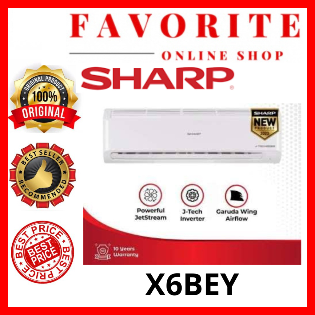 Jual AC SHARP JTECH INVERTER 0.5 PK / 1/2 PK AHX 6ZY / AHX6ZY 100 ORI Shopee Indonesia