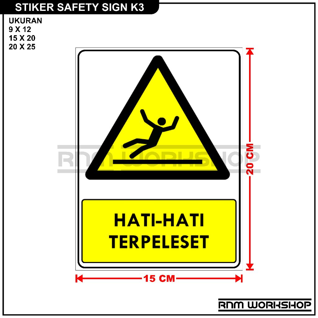 Jual Stiker Safety Sign Rambu K3 Hati Hati Terpeleset Shopee Indonesia