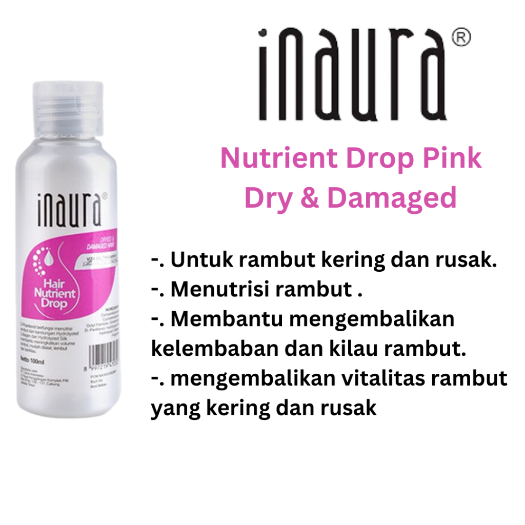 Jual INAURA Hair Vitamin Nutrient Drop 100ml - Kemasan Botol 100ml ...