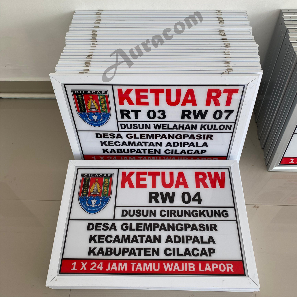 Jual Plang Ketua RT/RW, Plang Desa, Papan Ketua RT/RW, Plang Custom ...