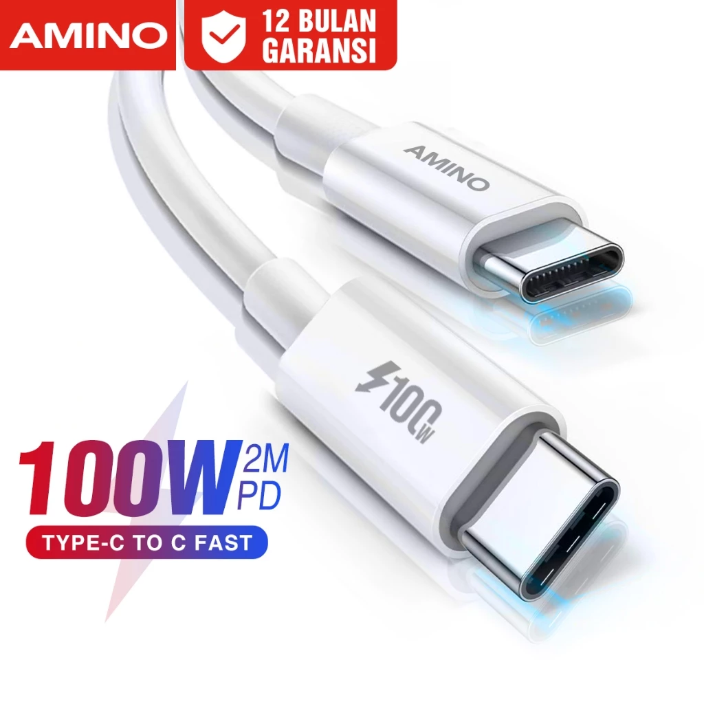 AMINO 2M 100W PD Type-C TO Type-C Kabel Data D Fast Charger Charger 5A C To C Kabel / USB C Quick Charge 4.0 / Super Fast PD200-C