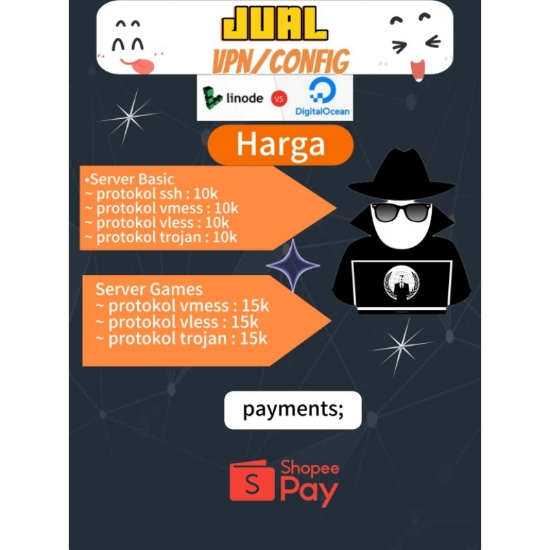 Jual VPN tunelling-PROTOKOL:ssh,vmess,vless,trojan-BERKWALITAS ...