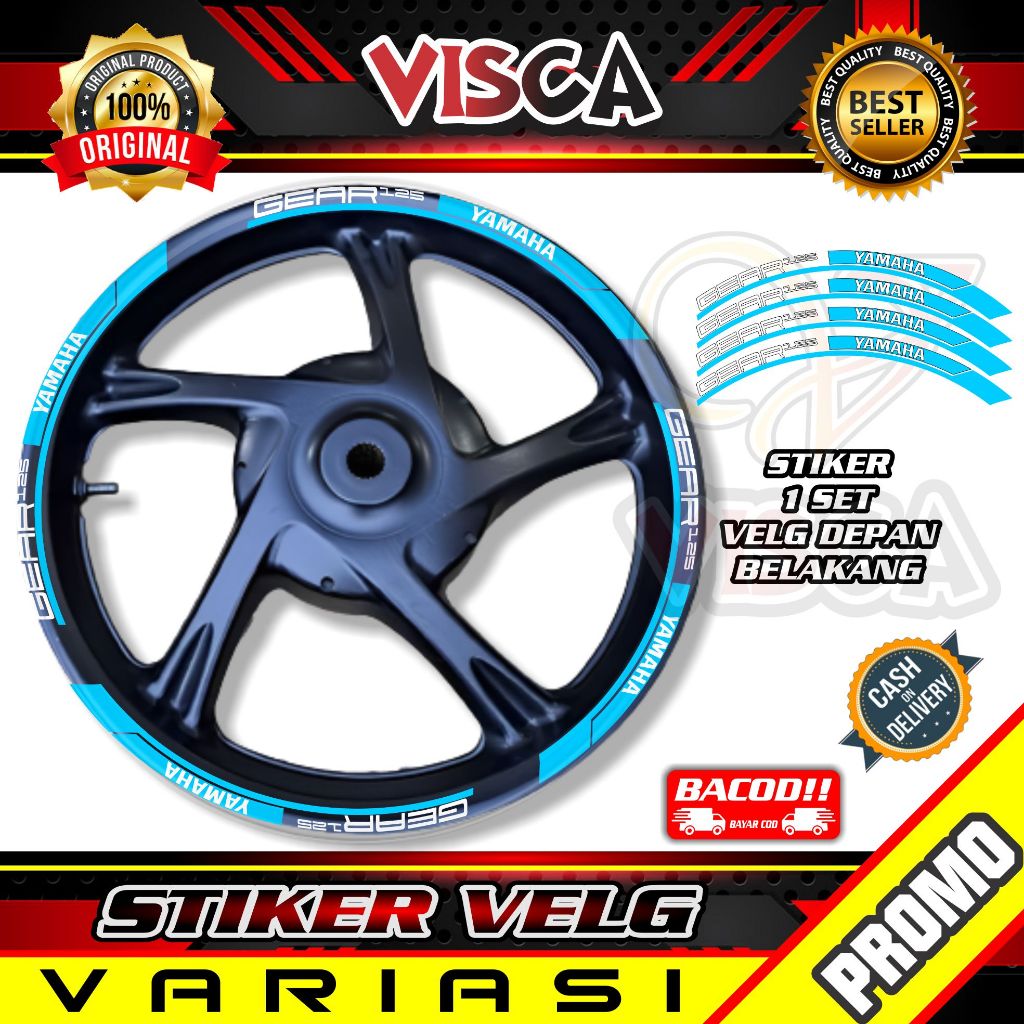 Jual Stiker Velg List Velg Motor Stiker Velg Mio Gear Motif New