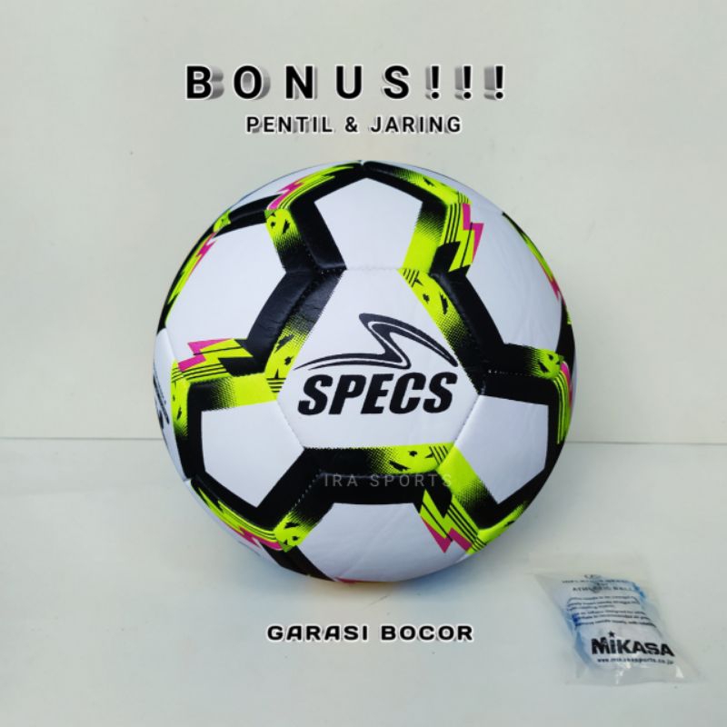 Jual Paket Komplit Bola Sepak Specs Kotak Size 5 Bahan Vu Empuk ...