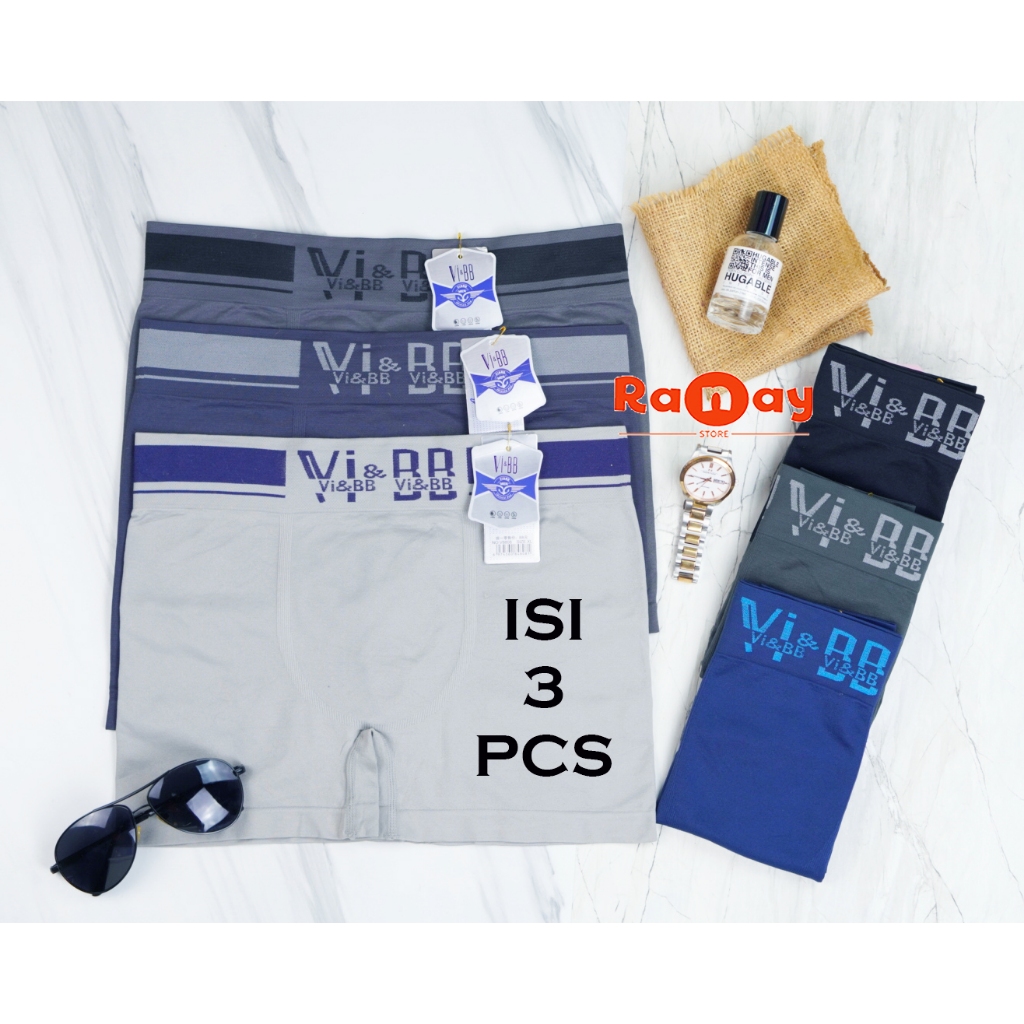 Jual Isi Pcs Celana Dalam Pria Boxer Seamless Rajut Vi Bb Cd Boxer Pria Halus Lembut