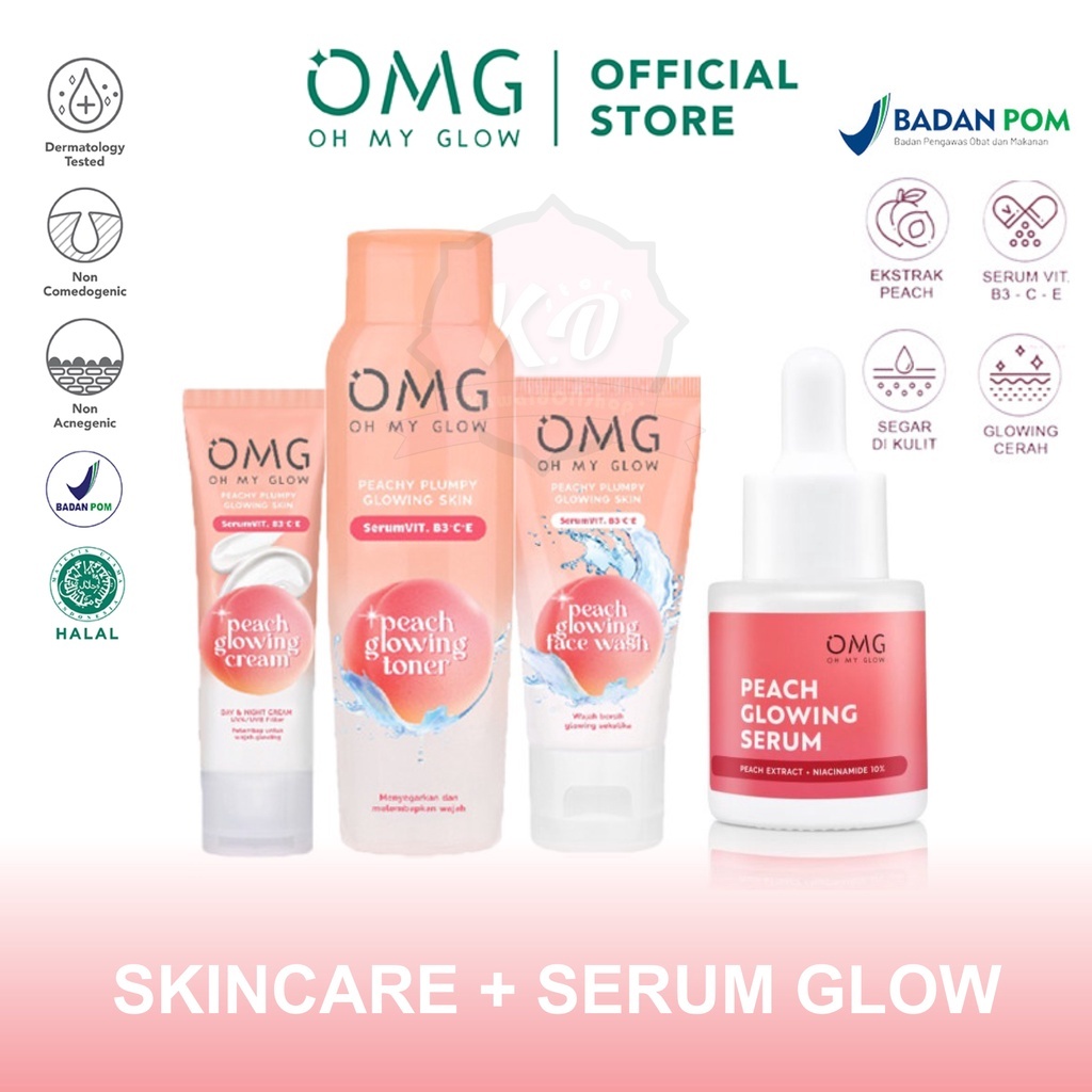 Jual Omg Oh My Glow Paket Lengkap Skincare Peach Glowing Face Care Skincare Oh My Glow