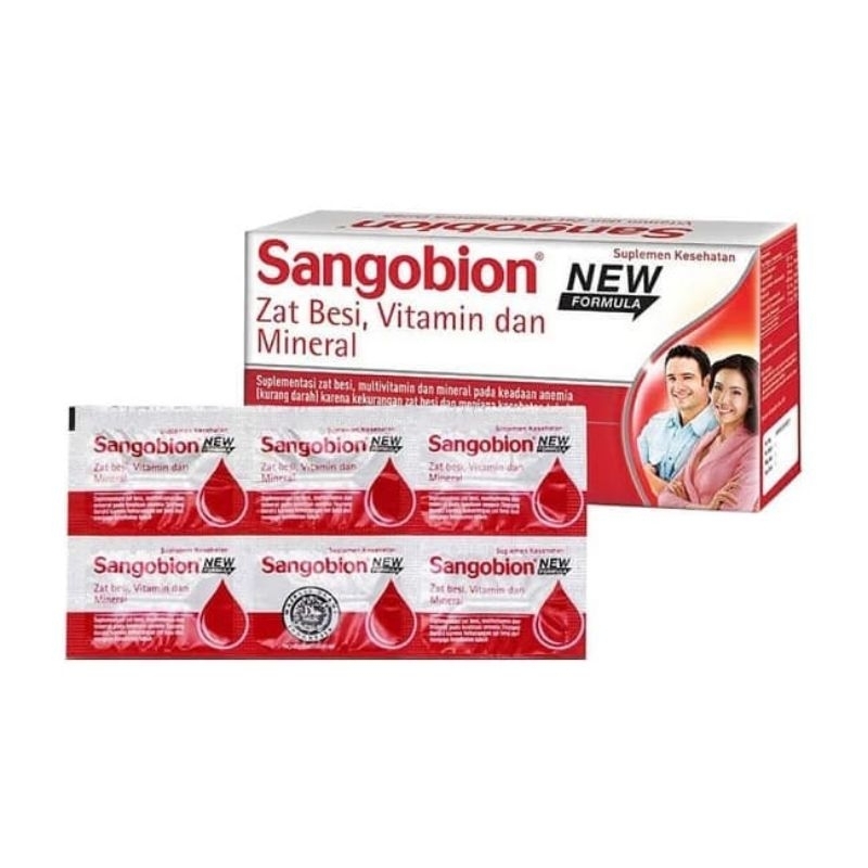 Jual Sangobion 10 Kapsul Vitamin Dan Zat Besi Penambah Darah | Shopee ...