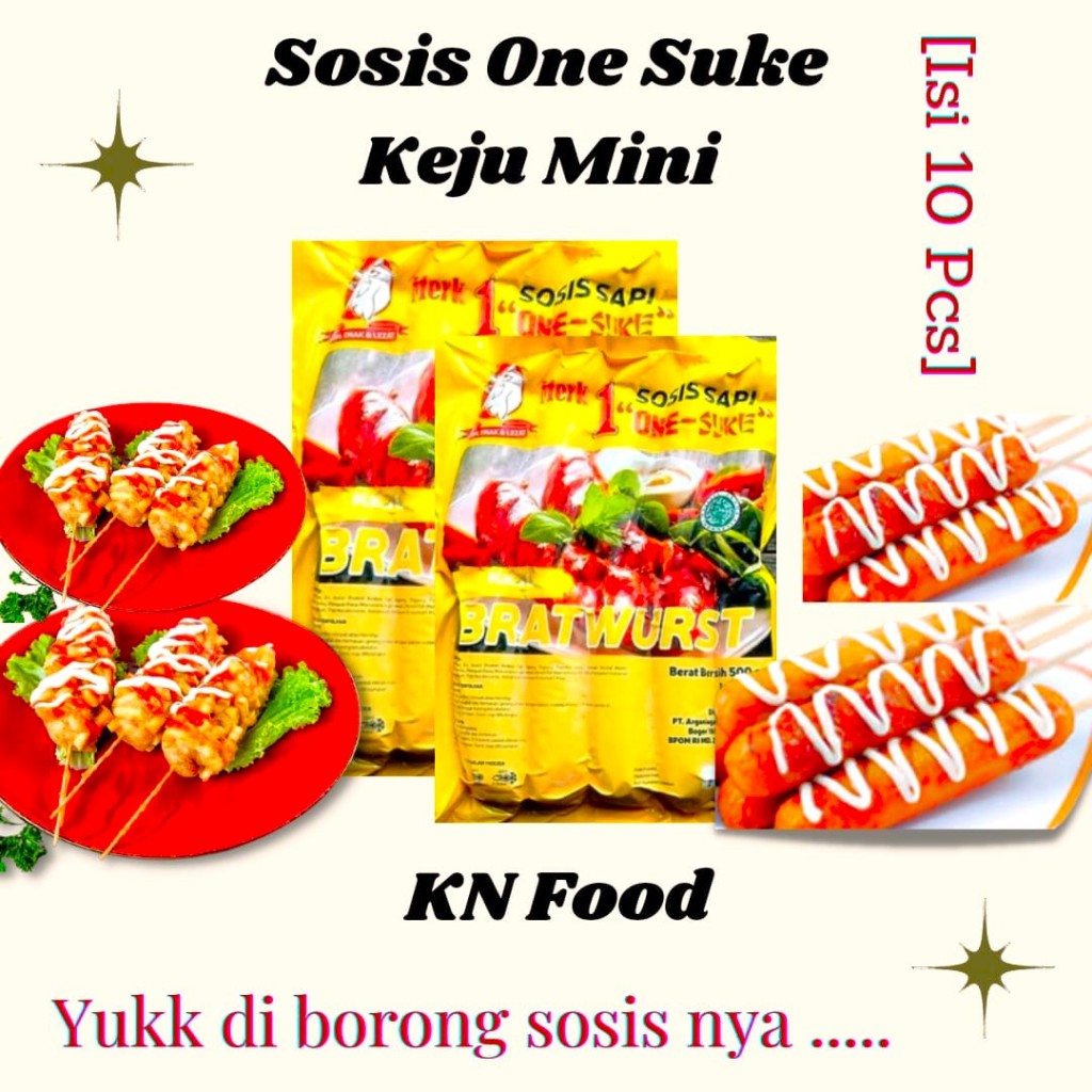 Jual Sosis One Suke Bratwurst Cheese Isi 10-Sosis mini Keju | Shopee ...