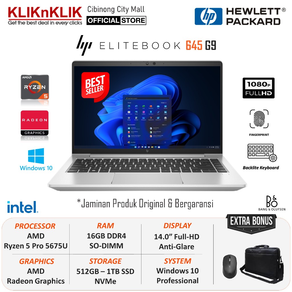 HP EliteBook 645 G9 AMD Ryzen™5 Pro 5675U I 16Go I 512Go SSD I