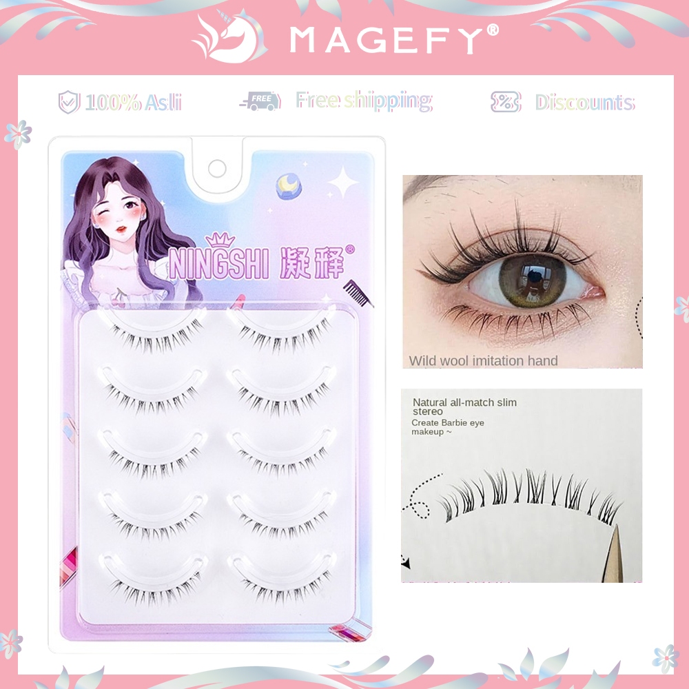 Jual Magefy Pairs Bulu Mata Bawah Palsu D Lembut Ultra Tipis Super Alami Shopee Indonesia