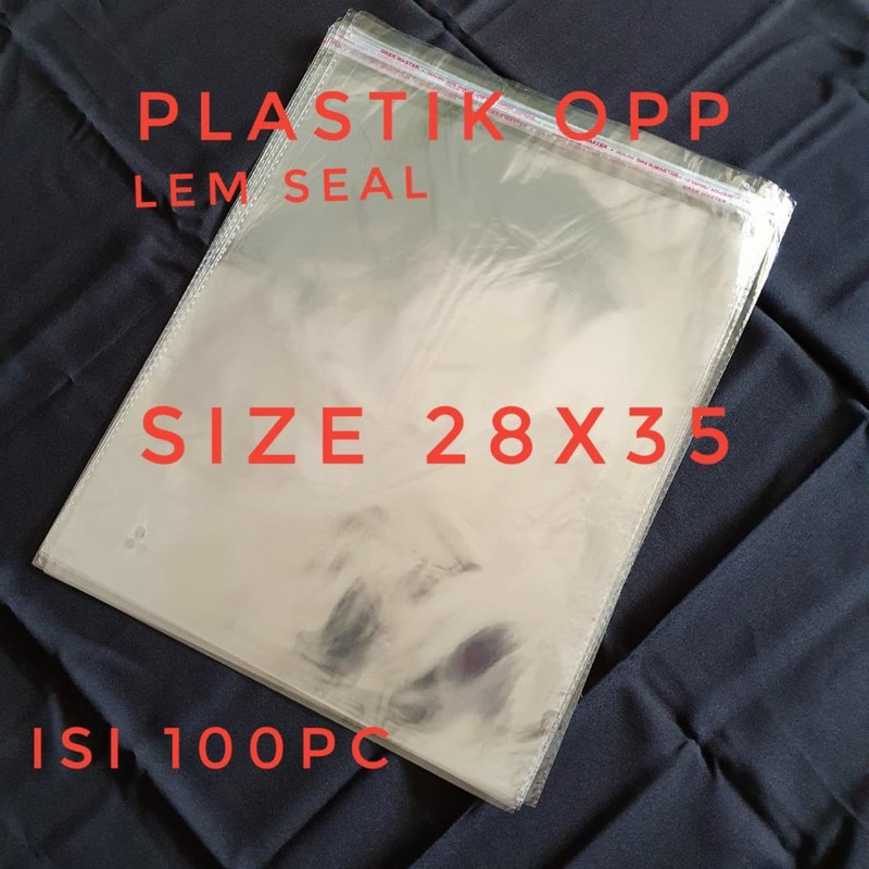 Jual Isi 100 Opp Lem 28x35 Kemasan Packing Baju Plastik Bening Seal Opp Baju Shopee Indonesia 2262