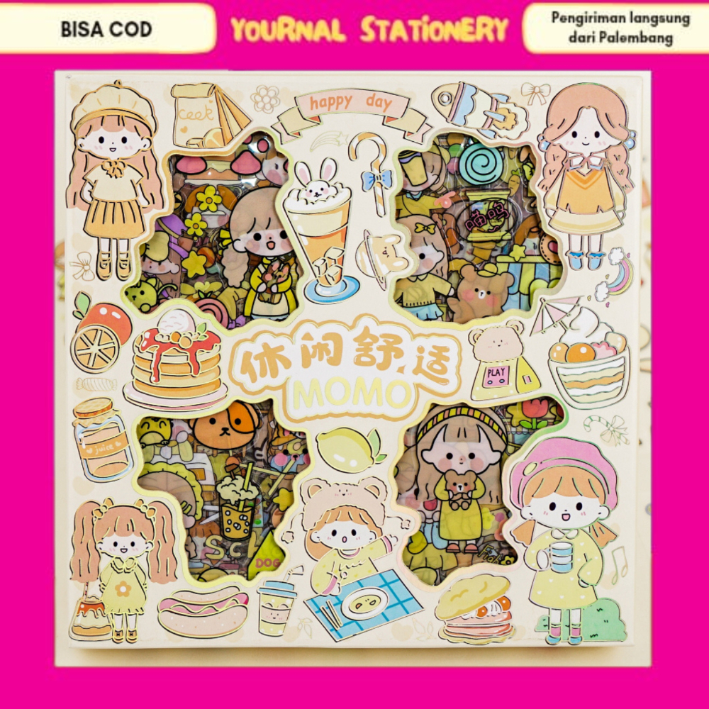 Jual Stiker Momo Flashee Isi 100 Lembar Sticker Waterproof Lucu Kartun ...
