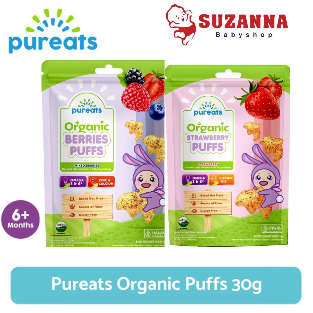 Jual Pureats Organic Puffs 30g - Snack Buah Anak Bayi | Shopee Indonesia