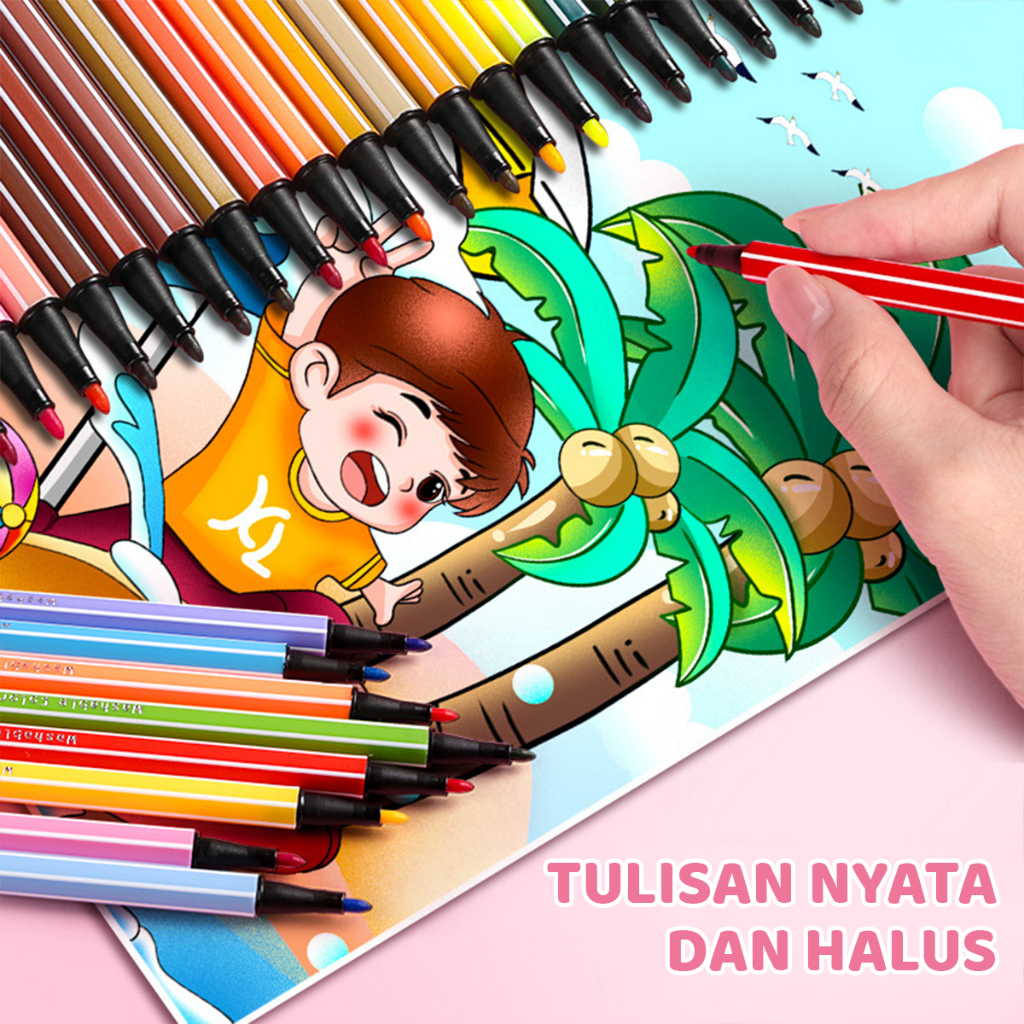 Jual [READY] Aimilo Spidol Warna Warni 1 Set Hexagonal Watercolor ...