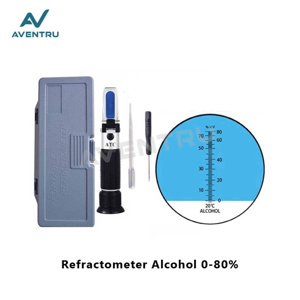 Jual Refractometer Alcohol 080 Alat Tes Ukur Kadar Alkohol