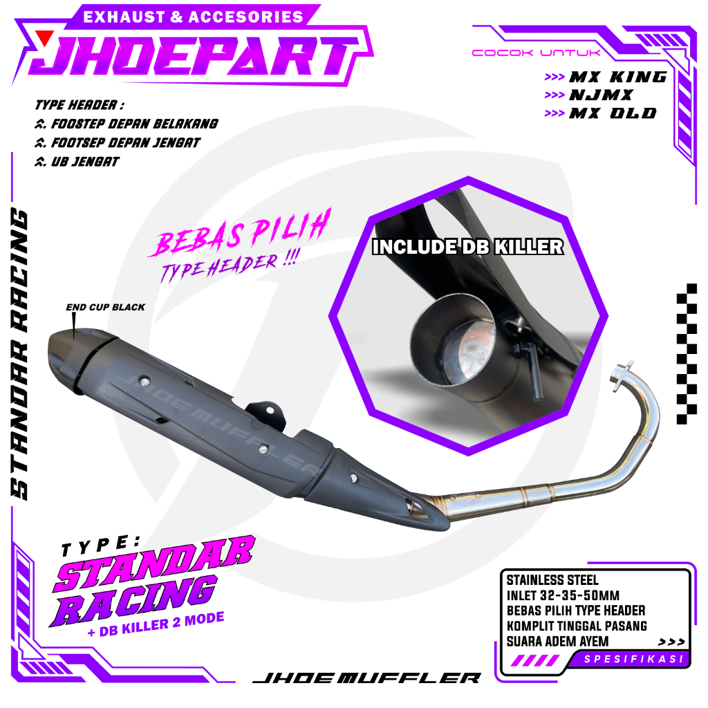 Jual Knalpot Standar racing MX KING njmx mx old Type DB KILLER 2 MODE ...
