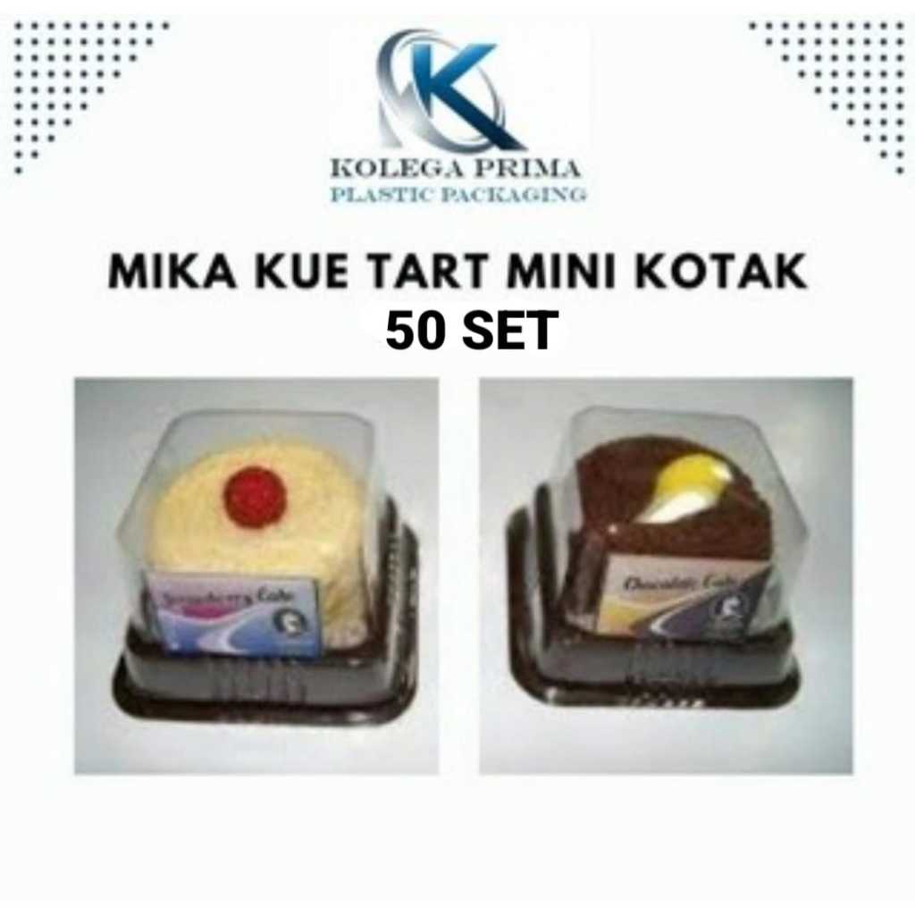 Jual Mika Kue Tart Mini Kotak Besar Mika Tart Murah Mika Puding Kotak Isi Pcs Shopee