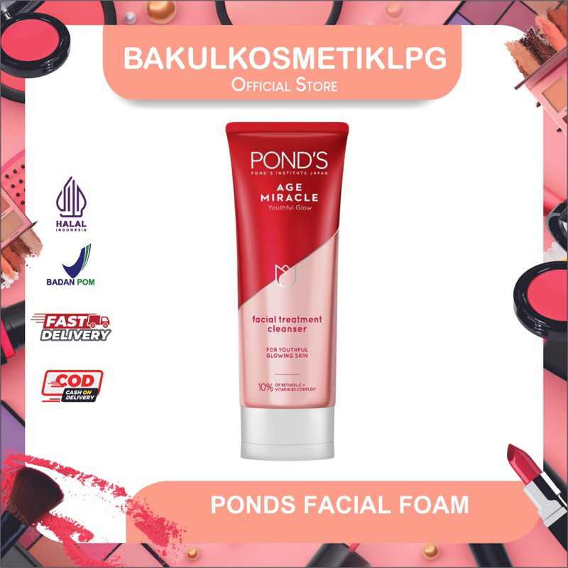 Jual Pond's Age Miracle Facial Wash Anti Aging + Glowing with Retinol