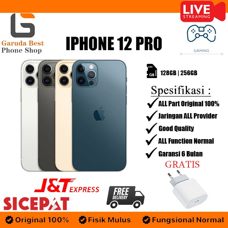 Jual IPhone 12 Pro 128GB/ 256GB Second Fullset ,Original 100% ...