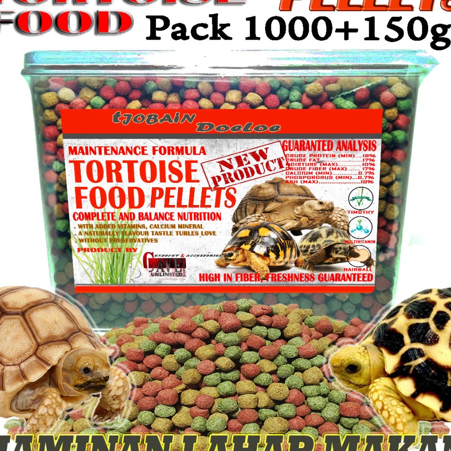 Jual Terlaku Makanan Tortoise Sulcata Pakan Pelet Kura Kura Darat Torto 