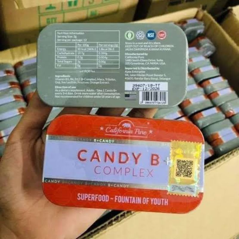 Jual Permen CANDY B COMPLEX ISI 12 PCS ORIGINAL | Shopee Indonesia