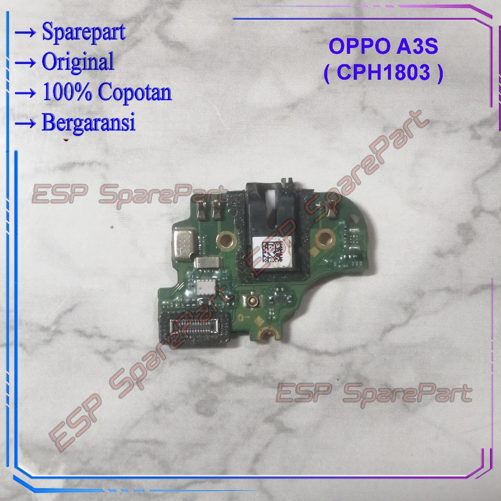 Jual Oppo A3s Cph1803 Earphone Jack Audio Lubang Headset Papan Pcb Ui Board Mesin Bawah Copotan