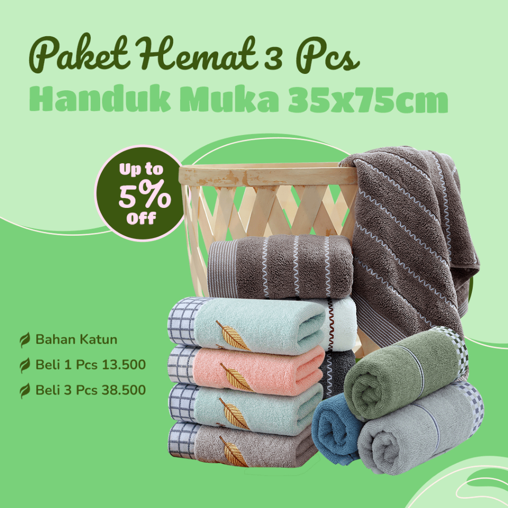 3 PCS Handuk Mandi Handuk Handuk Tangan Tangan Kamar Indonesia