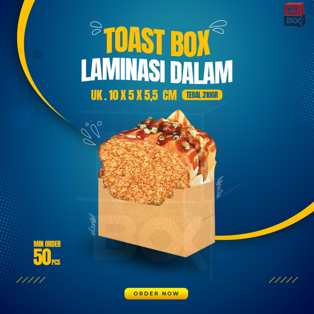 Jual Toast Box / Kotak Roti Panggang / Dus Roti Bakar. Minimal order 50 ...