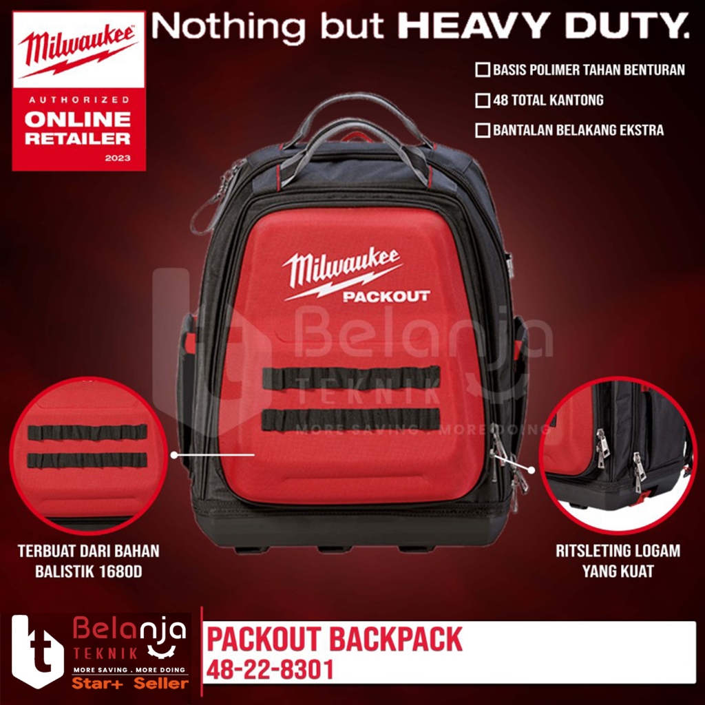 Jual Milwaukee Packout Techbag Tas Tempat Tool Perkakas Toolkit 48-22 ...