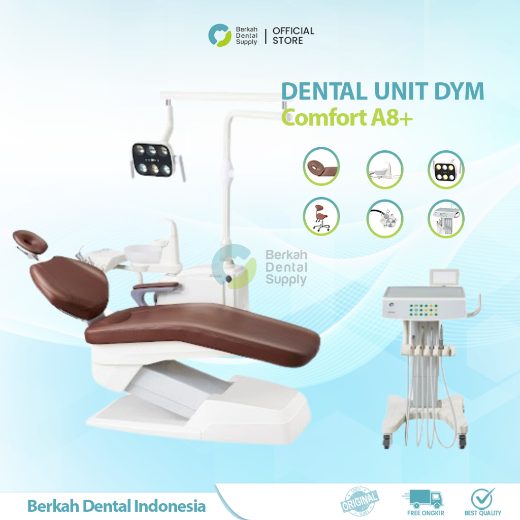 Jual Dental Unit kursi dokter gigi merk Comfort A8+ AKL resmi lengkap