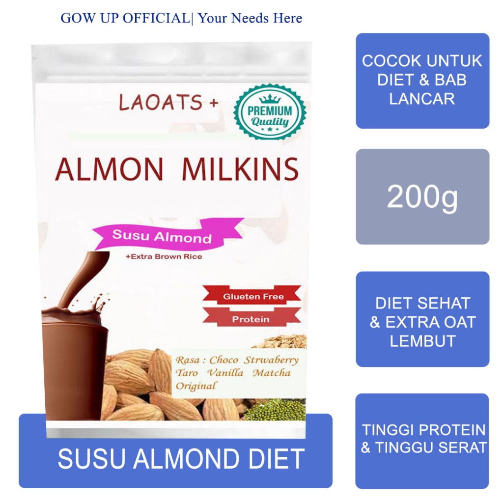 Jual Susu Almond Penurun Berat Badan Almond Milk Diet Low Fat Oat Milk