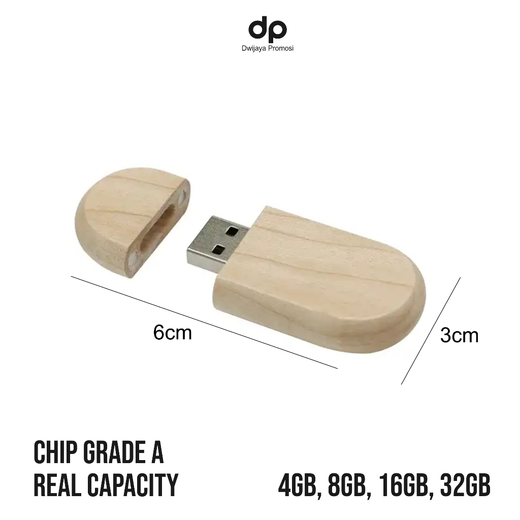 Jual Flashdisk USB 2.0 Kayu Model Oval Custom Nama/Logo | Shopee Indonesia