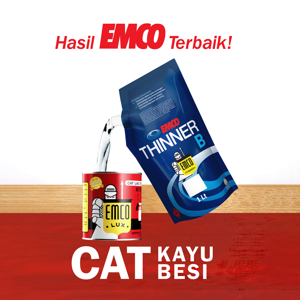 Jual EMCO Thinner B 1 Liter untuk Cat Kayu Besi Thiner Tinner Tiner ...