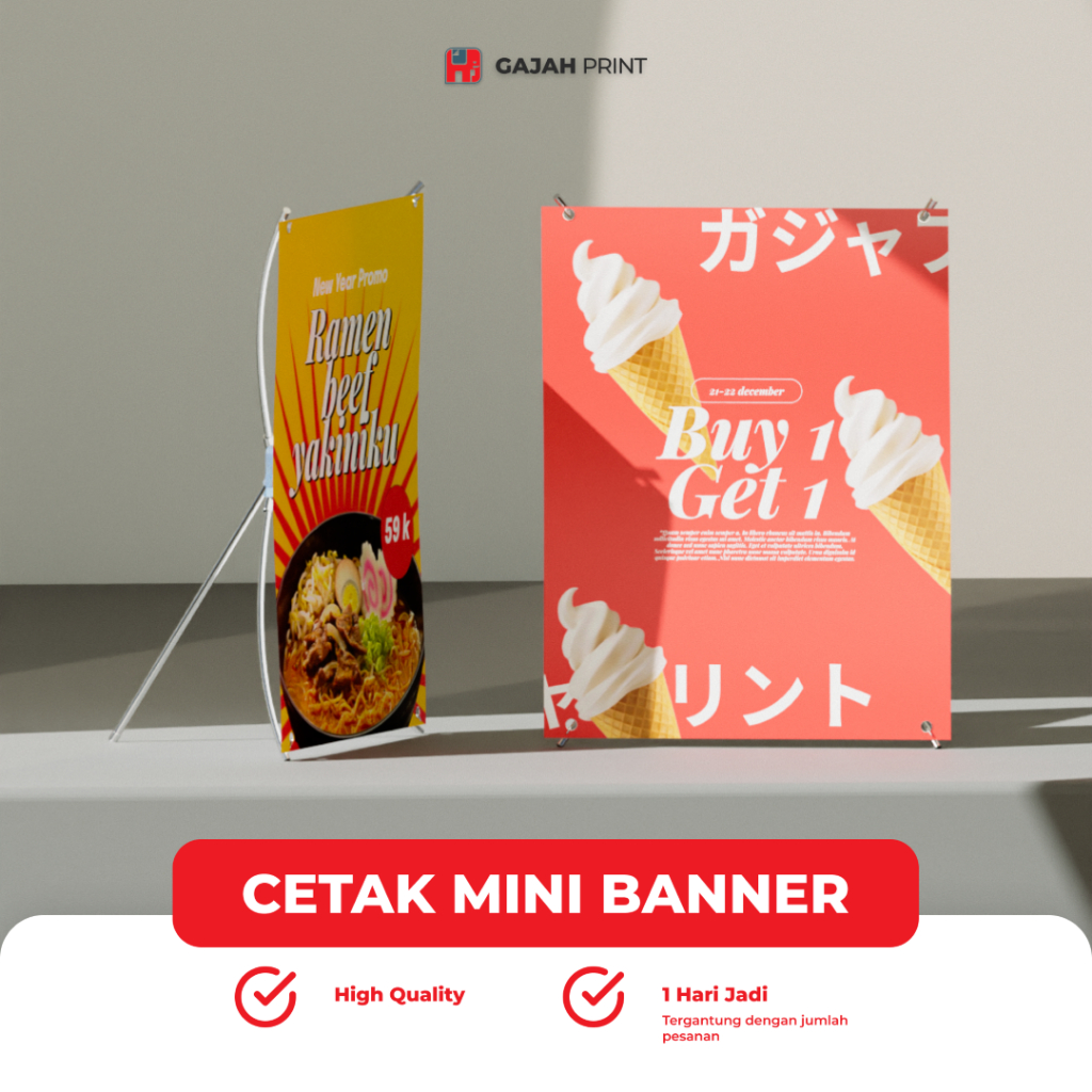 Jual Cetak Mini X Banner Custom 25 x 40 cm / Banner Stand Meja | Shopee ...