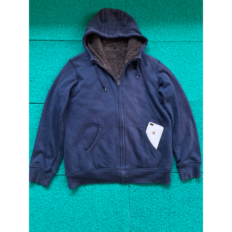 Jual uniqlo sherpa navy Shopee Indonesia